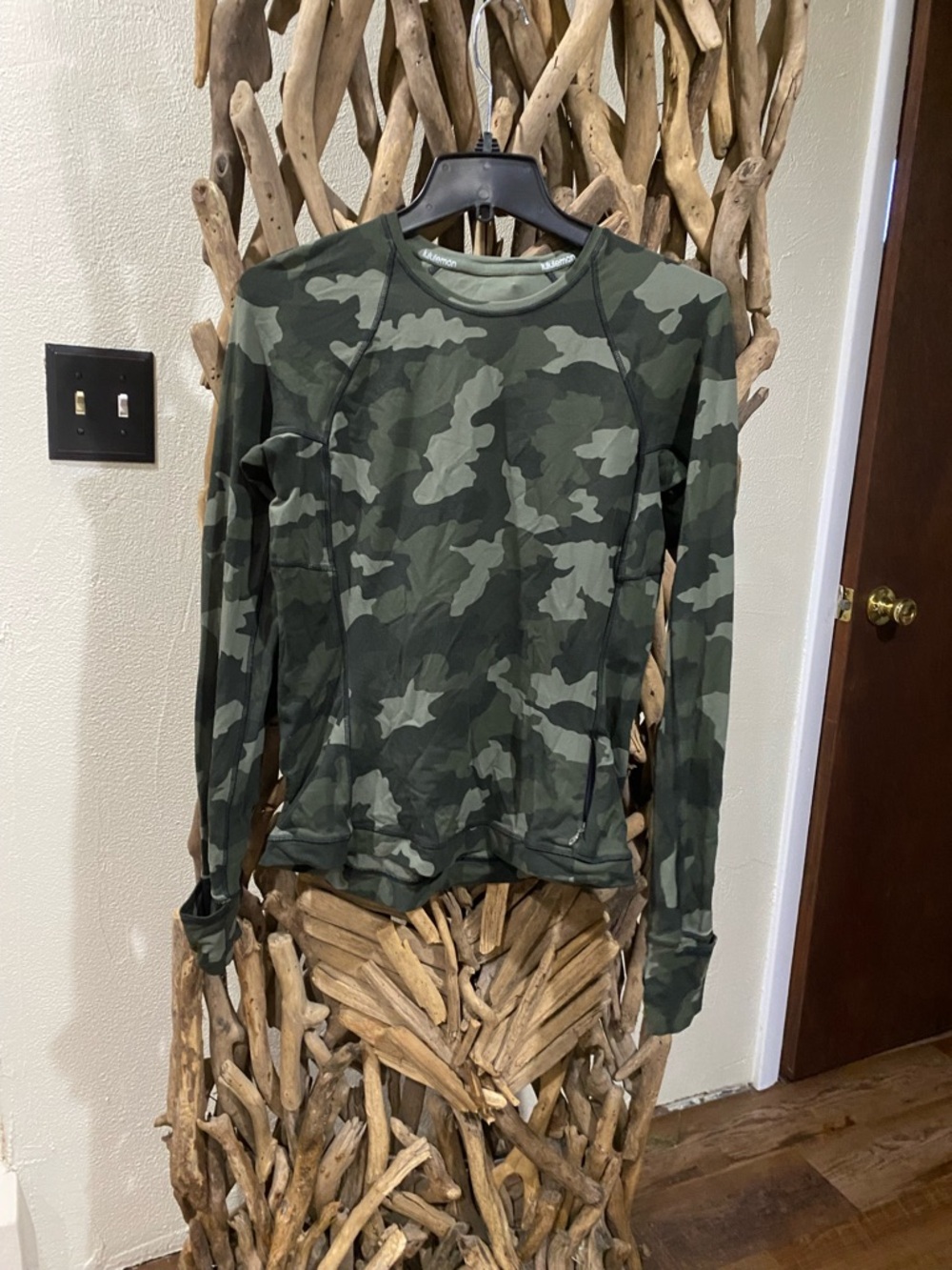 lululemon athletica Green Camo Long Sleeve Top